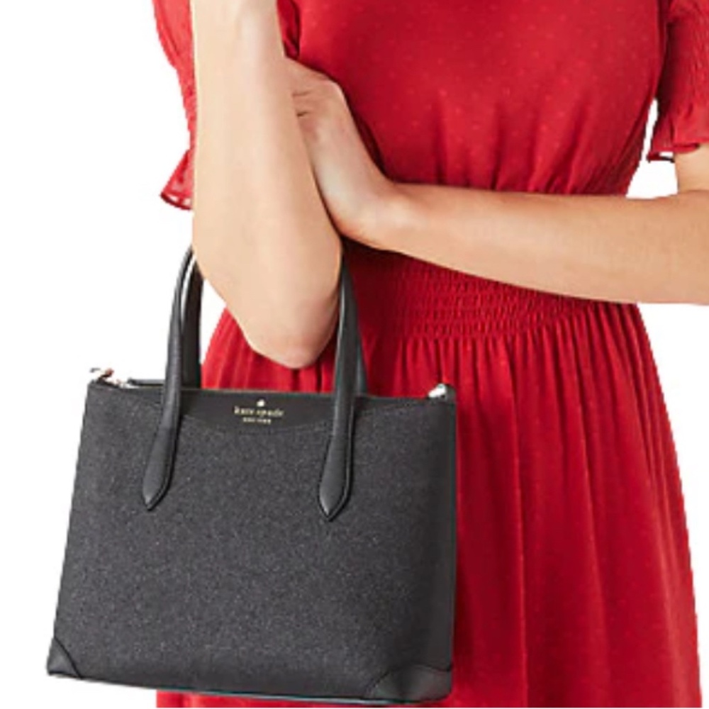 Like New Kate Spade Black Glitter Satchel